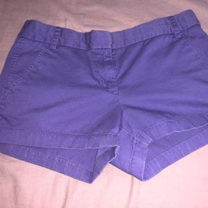 J Crew Purple Chino Shorts Size 8